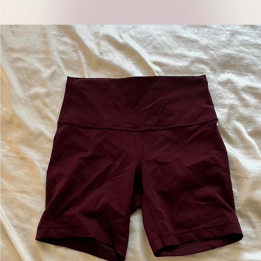 Lululemon Athletica Maroon Bike Shorts